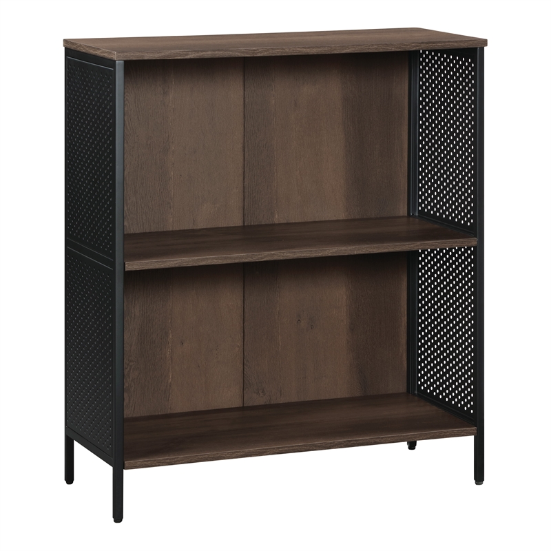 Scranton & Co 2-Shelf Industrial Bookcase in Ozark Ash Wood Finish