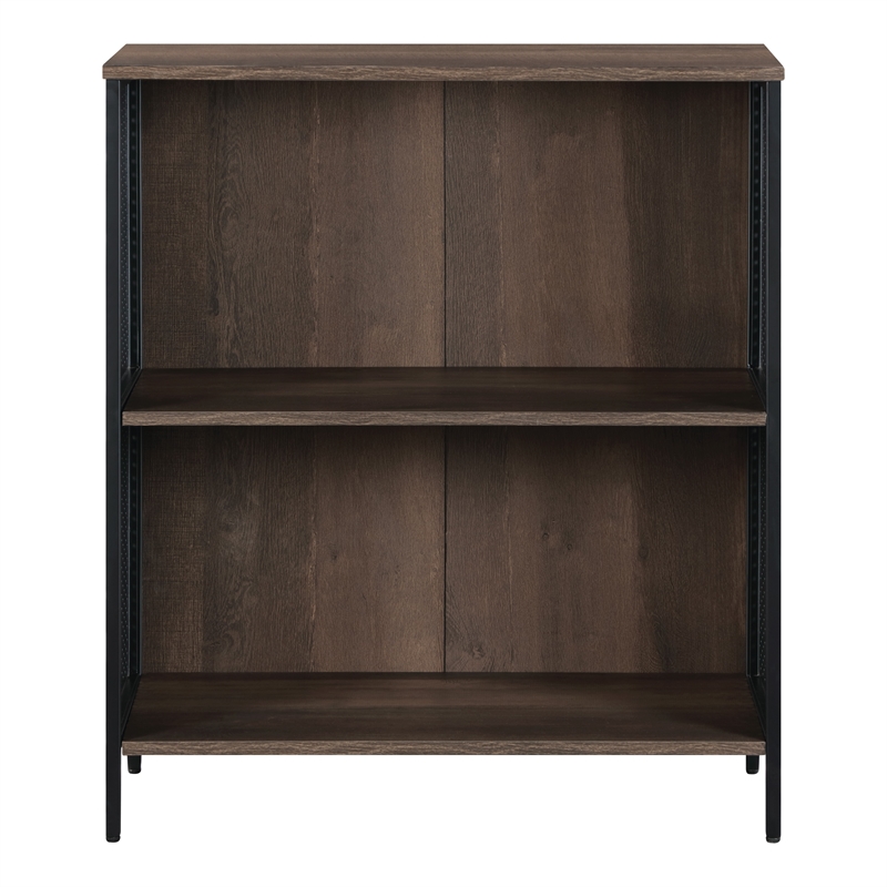 Scranton & Co 2-Shelf Industrial Bookcase in Ozark Ash Wood Finish