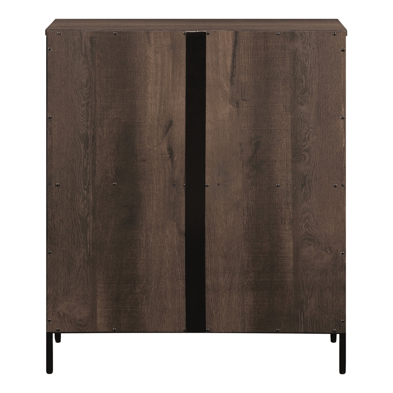 Scranton & Co 2-Shelf Industrial Bookcase in Ozark Ash Wood Finish