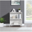 Scranton & Co 2-Shelf Industrial Bookcase in White Engineered Wood