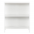 Scranton & Co 2-Shelf Industrial Bookcase in White Engineered Wood