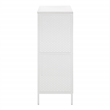 Scranton & Co 2-Shelf Industrial Bookcase in White Engineered Wood