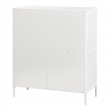 Scranton & Co 2-Shelf Industrial Bookcase in White Engineered Wood
