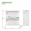 Scranton & Co 2-Shelf Industrial Bookcase in White Engineered Wood