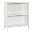 Scranton & Co 2-Shelf Industrial Bookcase in White Engineered Wood