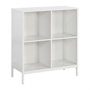 Scranton & Co 4-Cube Storage Bookcase in White Engineered Wood Finish