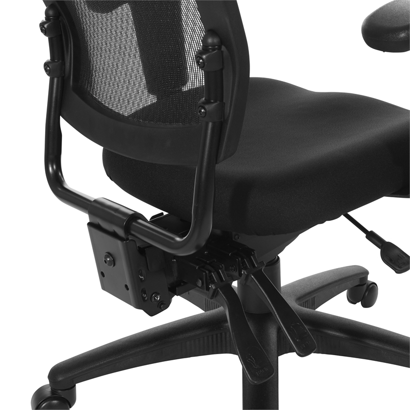 Scranton & Co Mesh Back Task Chair in Black Coal FreeFlex Fabric Seat
