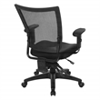 Scranton & Co Mesh Back Task Chair in Black Coal FreeFlex Fabric Seat