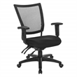 Scranton & Co Mesh Back Task Chair in Black Coal FreeFlex Fabric Seat
