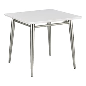 Scranton & Co Modern Square End Table with Engineered Wood Top in White