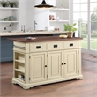 Scranton & Co Farmhouse Kitchen Island in Engineered Wood with White Finish