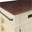 Scranton & Co Farmhouse Kitchen Island in Engineered Wood with White Finish
