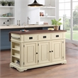 Scranton & Co Farmhouse Kitchen Island in Engineered Wood with White Finish