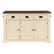 Scranton & Co Farmhouse Kitchen Island in Engineered Wood with White Finish