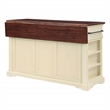 Scranton & Co Farmhouse Kitchen Island in Engineered Wood with White Finish