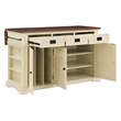 Scranton & Co Farmhouse Kitchen Island in Engineered Wood with White Finish