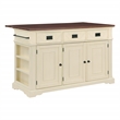 Scranton & Co Farmhouse Kitchen Island in Engineered Wood with White Finish