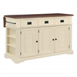 Scranton & Co Farmhouse Kitchen Island in Engineered Wood with White Finish
