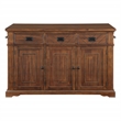 Scranton & Co Farmhouse Kitchen Island in Oak Engineered Wood with Storage