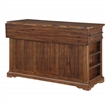 Scranton & Co Farmhouse Kitchen Island in Oak Engineered Wood with Storage