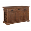 Scranton & Co Farmhouse Kitchen Island in Oak Engineered Wood with Storage