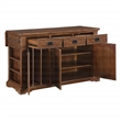 Scranton & Co Farmhouse Kitchen Island in Oak Engineered Wood with Storage