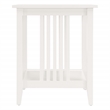 Scranton & Co Mission Style Side Table in White Engineered Wood with Shelf