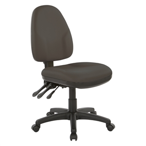 Scranton & Co Dual Function Ergonomic Office Chair in Graphite Brown Fabric
