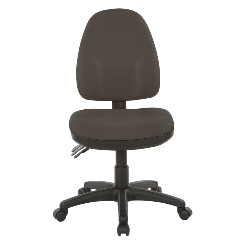 Scranton & Co Dual Function Ergonomic Office Chair in Graphite Brown Fabric
