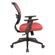 Scranton & Co Lipstick Red Vinyl Task Chair with AirGrid Back and Angled Arms