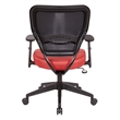 Scranton & Co Lipstick Red Vinyl Task Chair with AirGrid Back and Angled Arms
