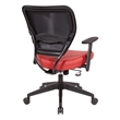 Scranton & Co Lipstick Red Vinyl Task Chair with AirGrid Back and Angled Arms