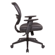 Scranton & Co Black Vinyl Task Chair with AirGrid Back and Adjustable Arms