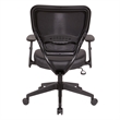 Scranton & Co Black Vinyl Task Chair with AirGrid Back and Adjustable Arms