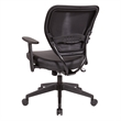 Scranton & Co Black Vinyl Task Chair with AirGrid Back and Adjustable Arms