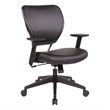 Scranton & Co Black Vinyl Task Chair with AirGrid Back and Adjustable Arms