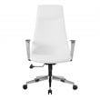 Scranton & Co High Back Fabric Office Chair in Snow White with Chrome Base