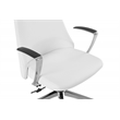 Scranton & Co High Back Fabric Office Chair in Snow White with Chrome Base