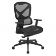 Scranton & Co Black Mesh High Back Manager's Chair with Adjustable Arms