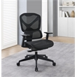 Scranton & Co Black Mesh High Back Manager's Chair with Adjustable Arms