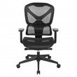 Scranton & Co Black Mesh High Back Manager's Chair with Adjustable Arms