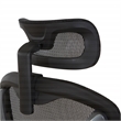 Scranton & Co Black Mesh High Back Chair with Headrest and Adjustable Arms