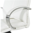 Scranton & Co White Faux Leather High Back Executive Chair with Aluminum Base