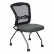 Scranton & Co Armless Folding Chair with ProGrid Back 2 Pack in Gray