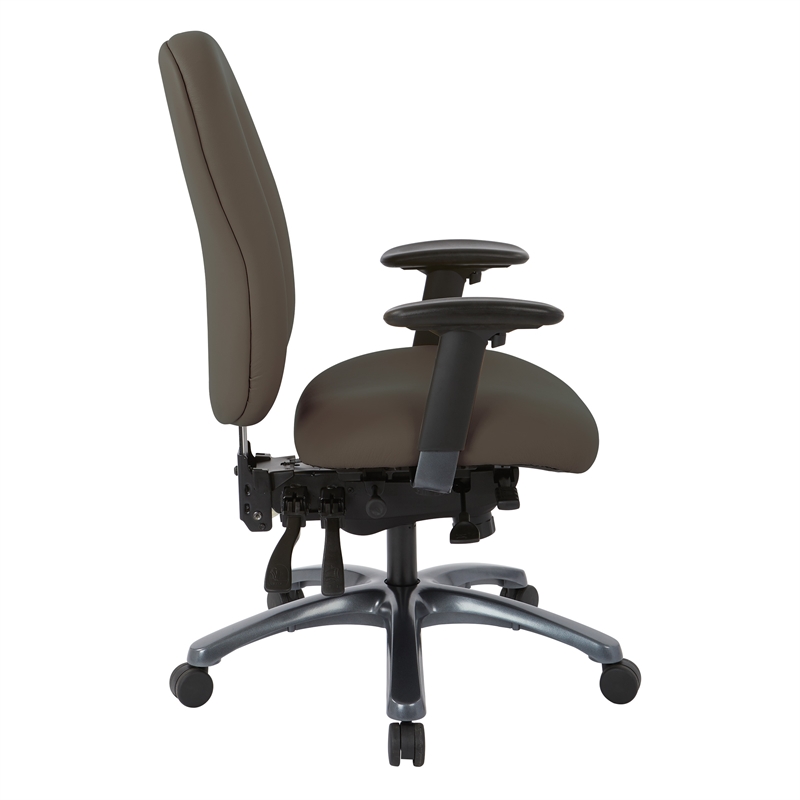 Scranton & Co Multi-Function High Back Chair in Brown with Seat Slider