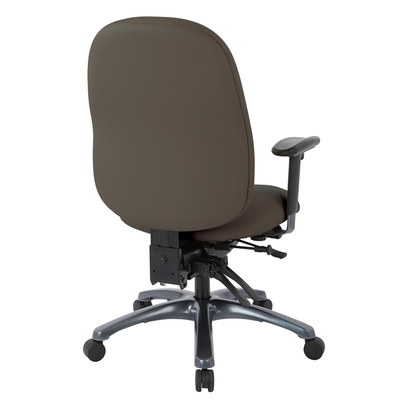 Scranton & Co Multi-Function High Back Chair in Brown with Seat Slider