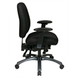 Scranton & Co Multi-Function Mid Back Chair in Black with Seat Slider