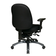 Scranton & Co Multi-Function Mid Back Chair in Black with Seat Slider