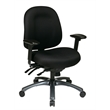 Scranton & Co Multi-Function Mid Back Chair in Black with Seat Slider