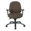Scranton & Co Multi-Function Mid Back Chair in Brown with Seat Slider